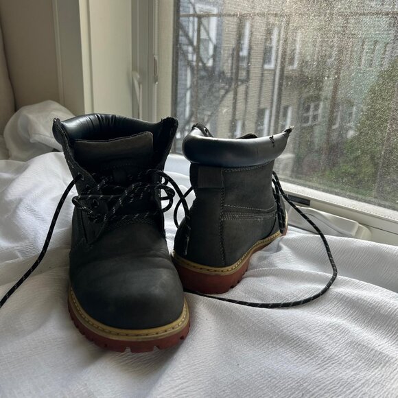 Hushpuppies Navy Blue Leather Boots main image 4